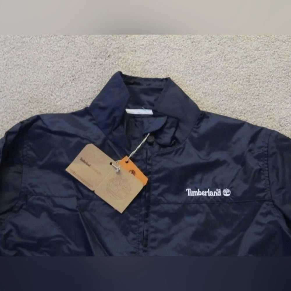 Timberland Sz. M (12-14) young adult, nylon windbreaker jacket, navy blue